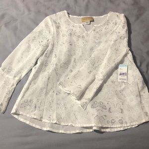 NWT Sheer butterfly top